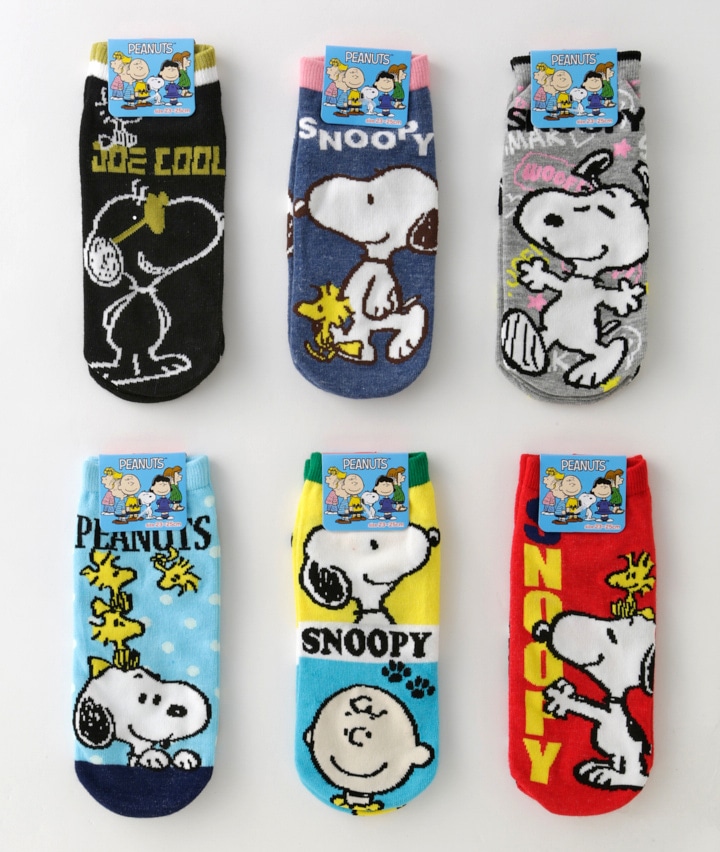 ＰＥＡＮＵＴＳ】（スヌーピー）（６足入り）ソックスパック(２３