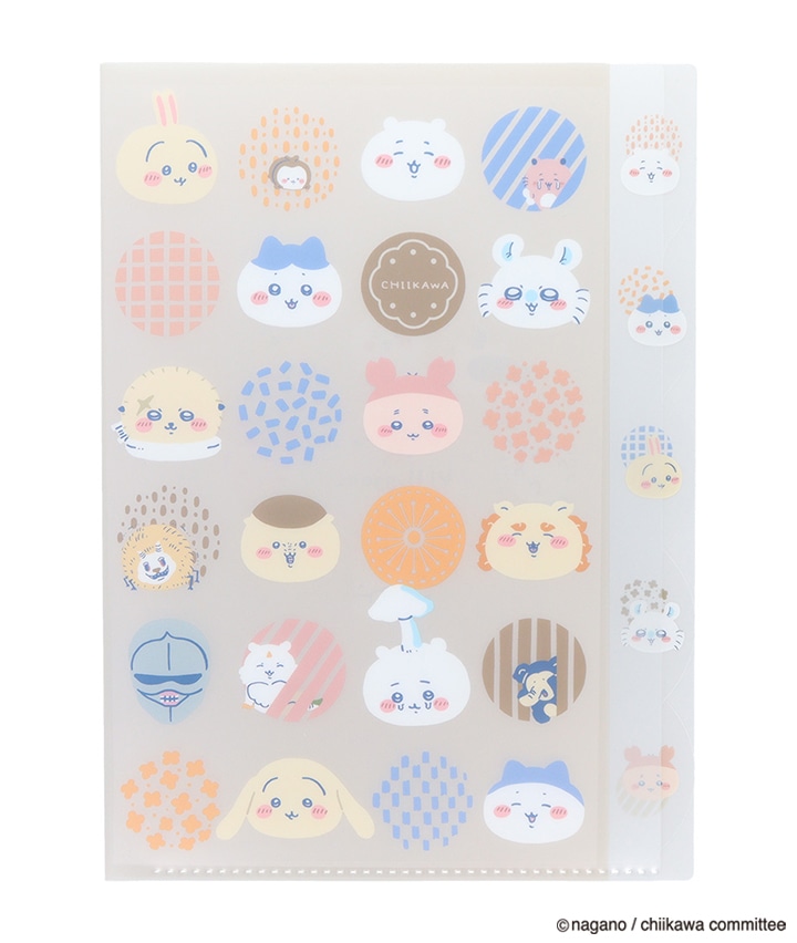 ちいかわ】ダイカット５ポケットクリアファイル(22.5×31cm ブルー