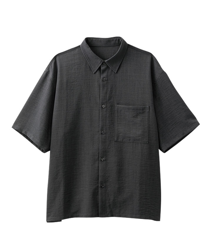 麻調合繊シャツ