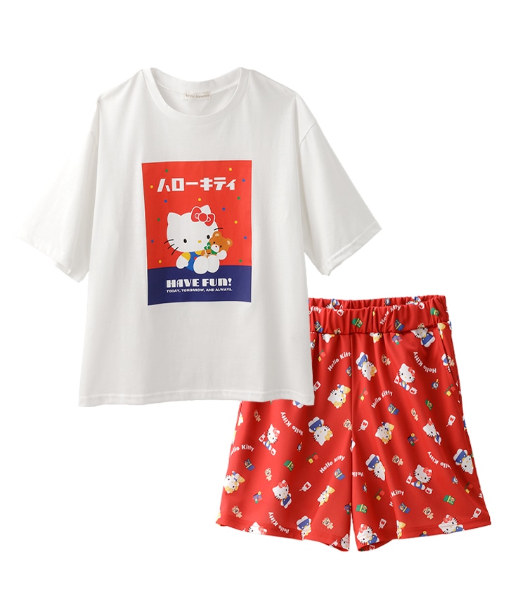 サンリオキャラクターズ】（ハローキティ）Tシャツ＋ショートパンツ ...