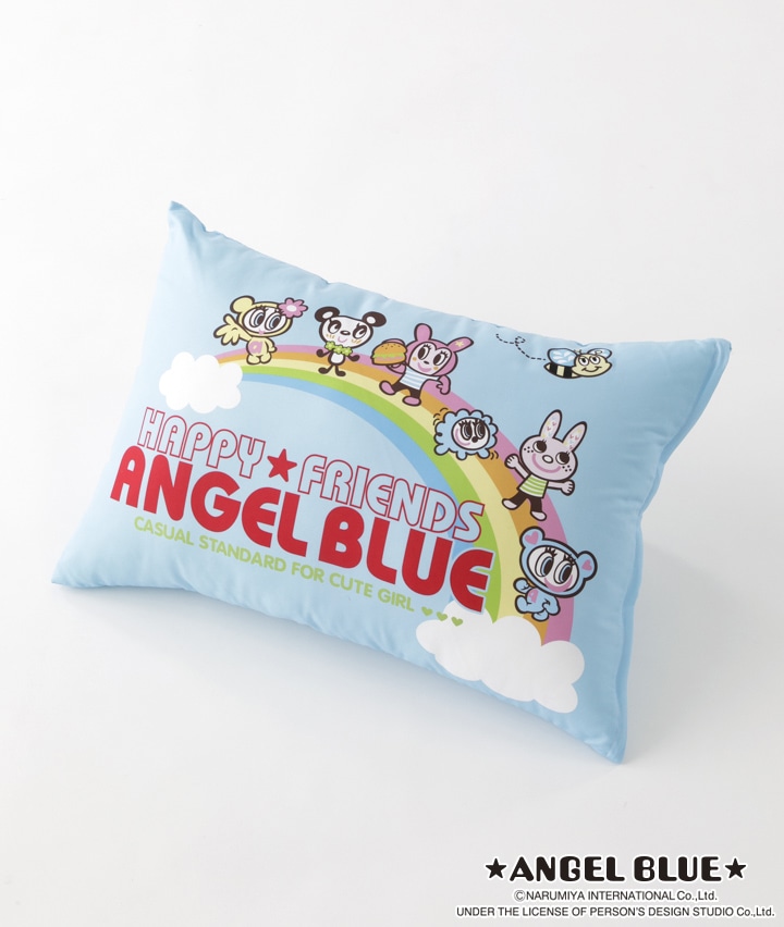 ＡＮＧＥＬ ＢＬＵＥ】カバー付き枕(４３×６３㎝ ブルー): 寝具 