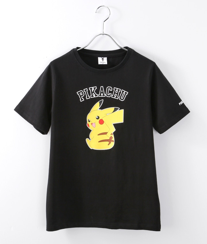 今風カジュアル ポケモン ピカチュウ 婦人プリントｔシャツ ｍサイズ ブラック レディース パシオス公式ネットショップ パシオスnet