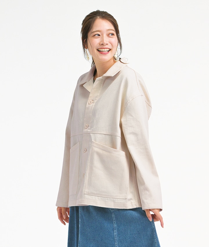 【UNFRM OUTDOOR STANDARD】シャツジャケット　白 Mサイズ