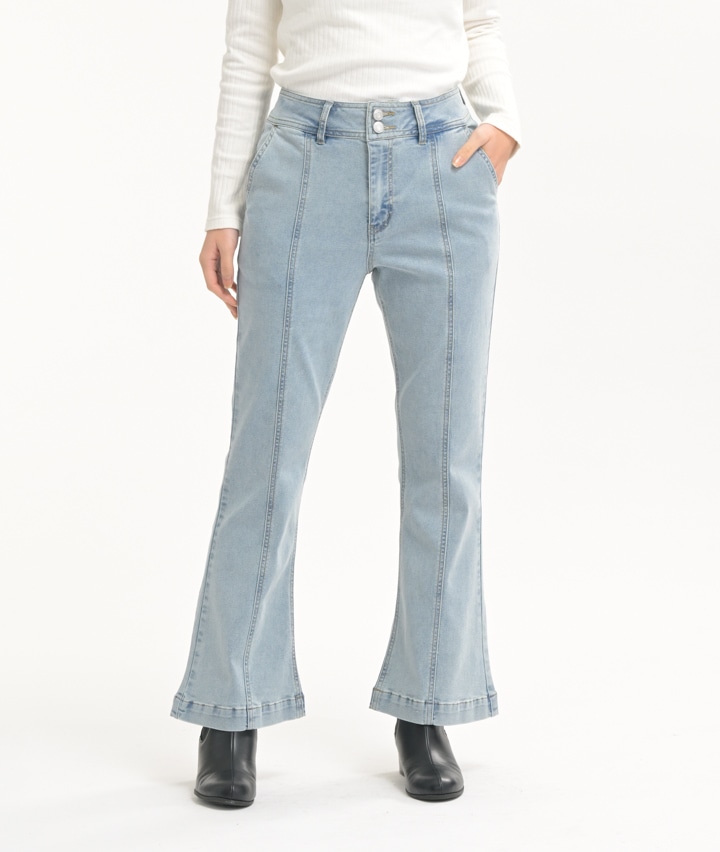 セミフレアデニムパンツ