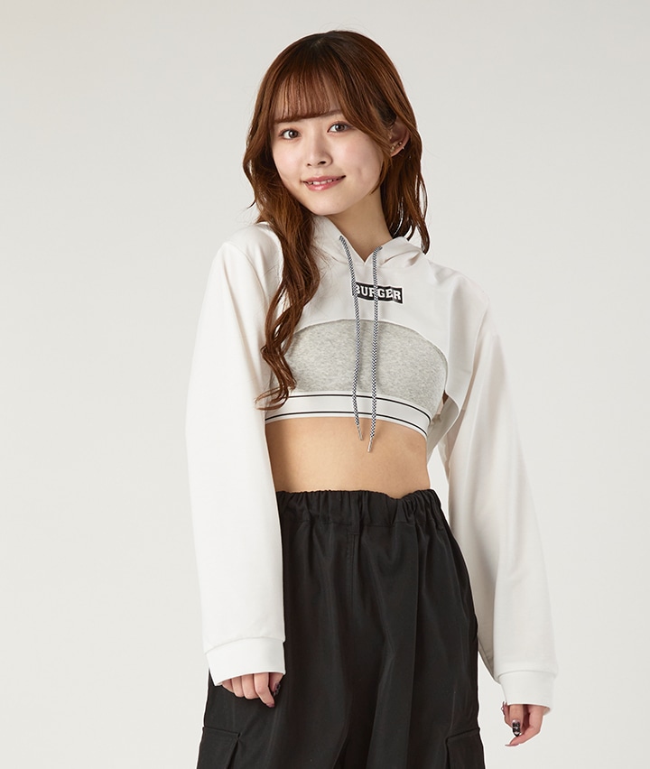 （コーディネイトインナー）（コットン使用）アウトゴムハーフトップ