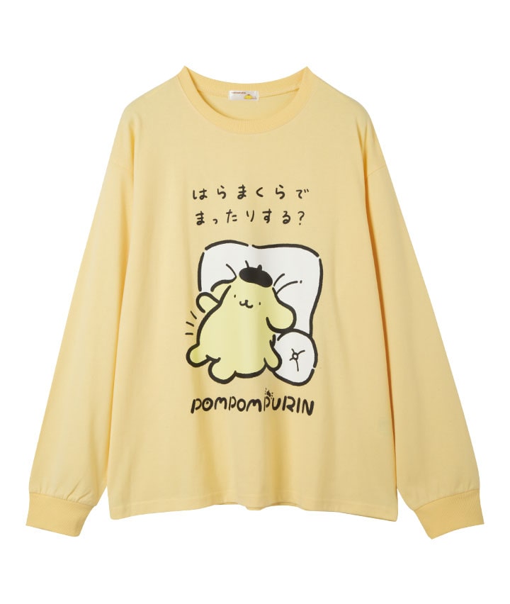 【サンリオキャラクターズ】（ポムポムプリン）長袖プリントＴシャツ