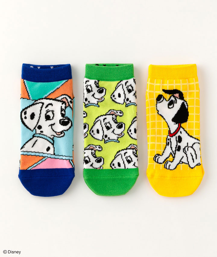 【Ｄｉｓｎｅｙ】（１０１匹わんちゃん）（３足組）ソックス