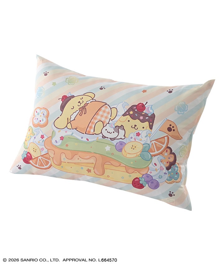 【サンリオキャラクターズ】（ポムポムプリン）カバー付き枕