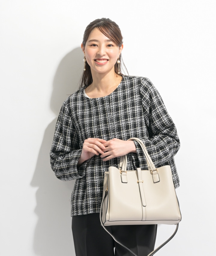 一枚合皮長ベルト２ＷＡＹ手提げ