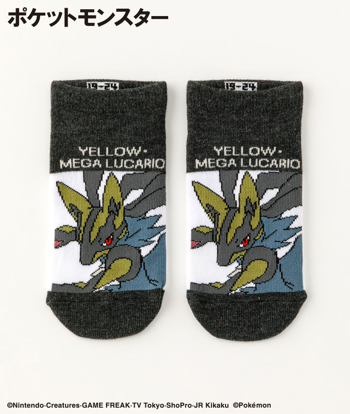 【ポケモン】（メガルカリオＸ）（１足物）フロント柄ソックス