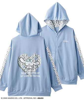 【サンリオキャラクターズ】（シナモロール）ジップパーカー