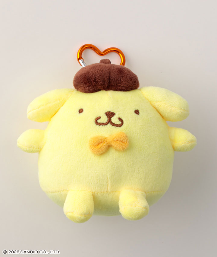 【サンリオキャラクターズ】（ポムポムプリン）カラビナ付きマスコットポーチ