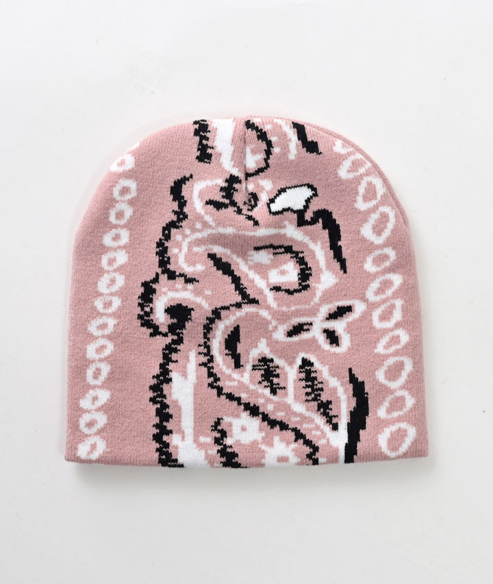 ペイズリーニット帽