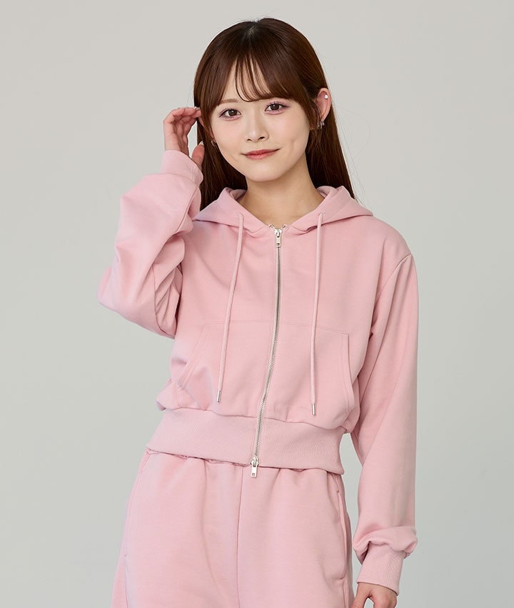 スウェットジップパーカ