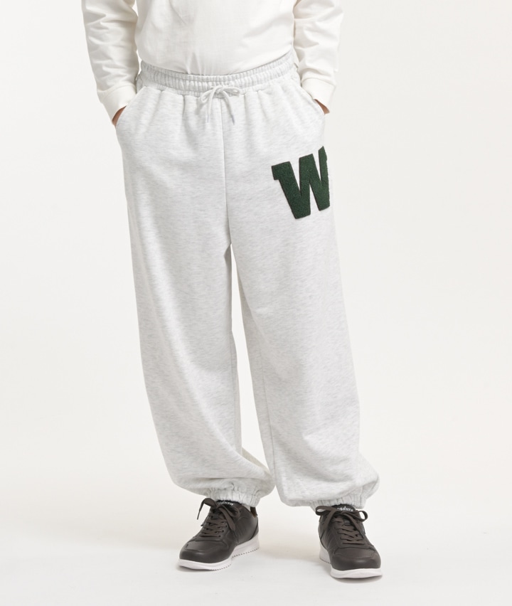 サガラ刺繍裏毛スウェットパンツ