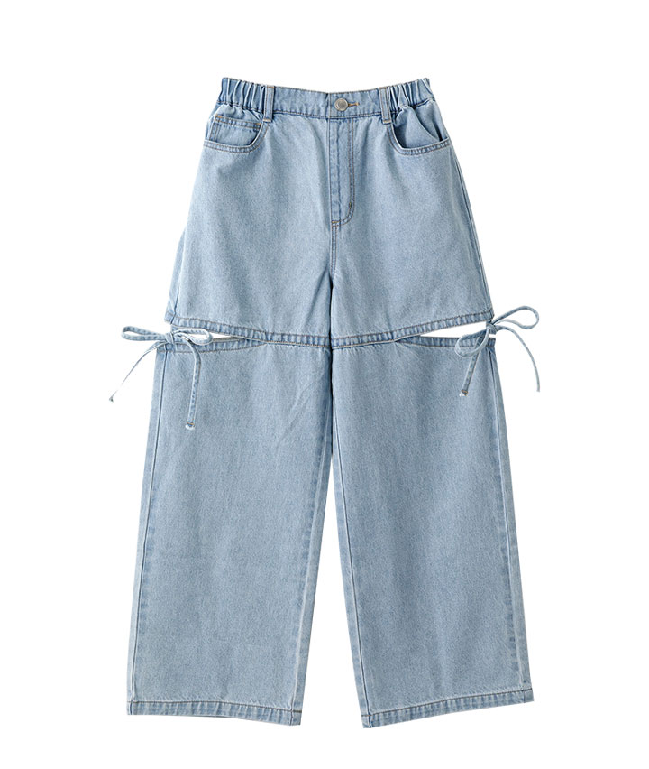 女児デニムワイドパンツ