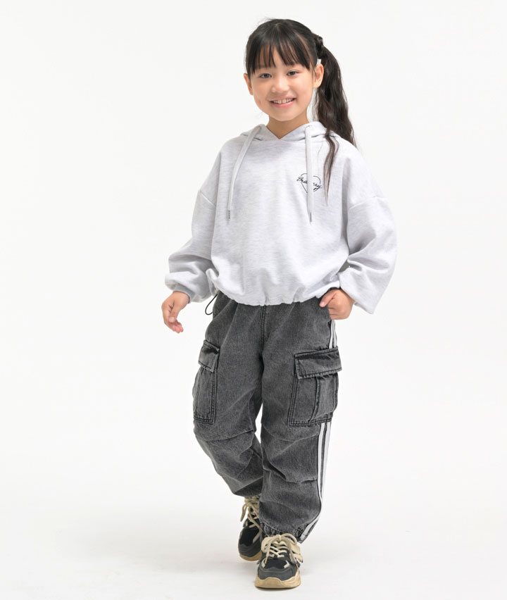 女児デニムカーゴパンツ