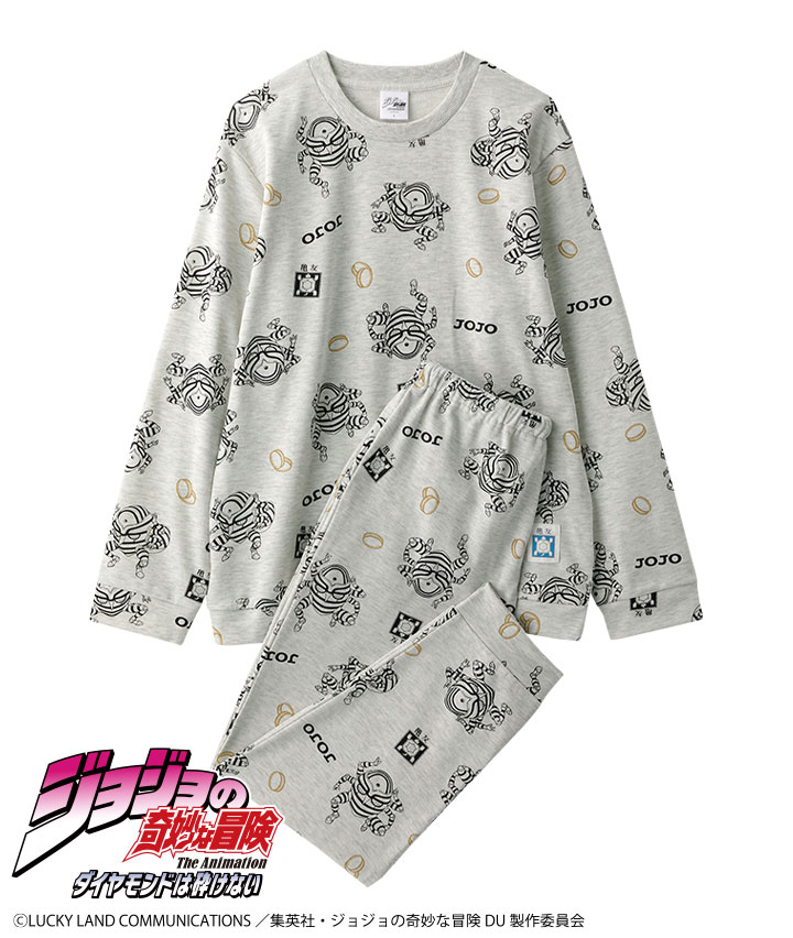 アニメ『ジョジョの奇妙な冒険 ダイヤモンドは砕けない』裏毛総柄ルームウェア