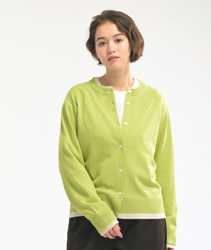 強撚ニットカーディガン