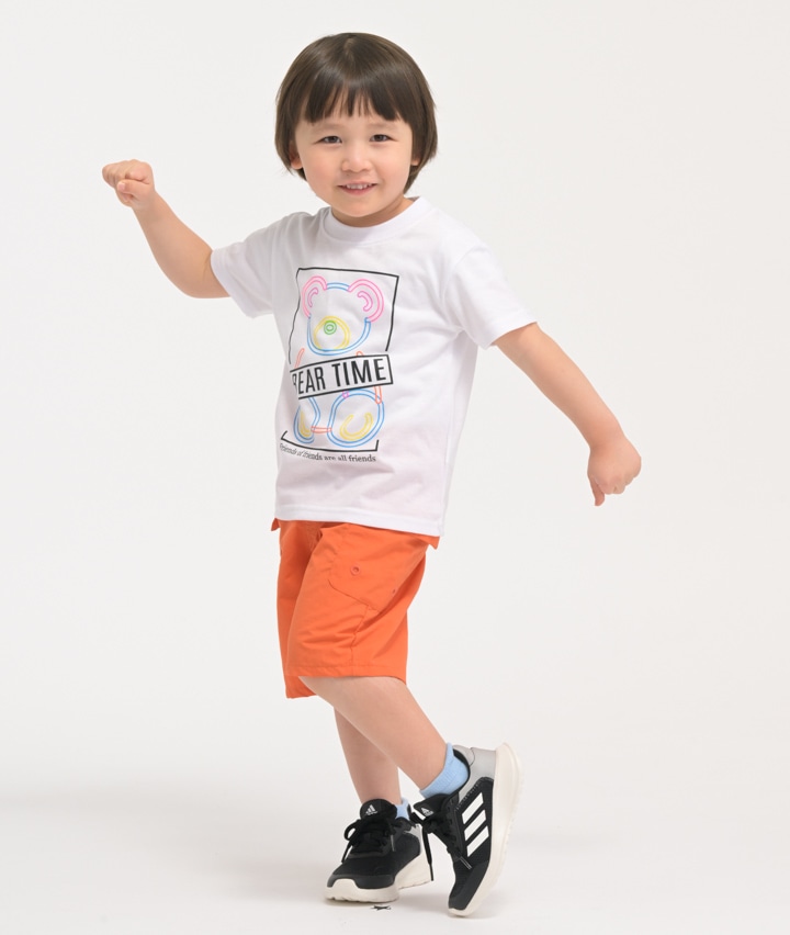 クマ柄ネオンプリントTシャツ(90㎝ オフ): ベビー・キッズ