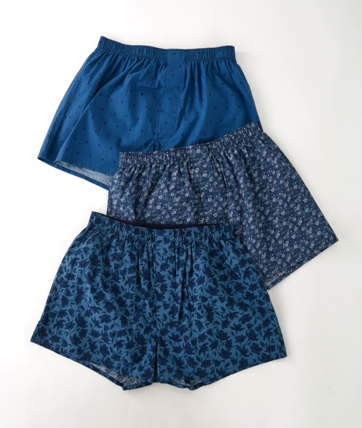 【ＳＵＦＦＵＳＥ】（花柄）（綿１００％）（３枚組）（前開き）トランクス