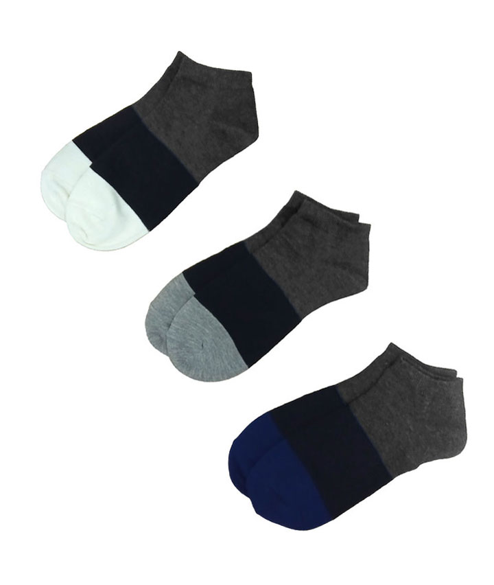 （３足組）切替スニーカーソックス