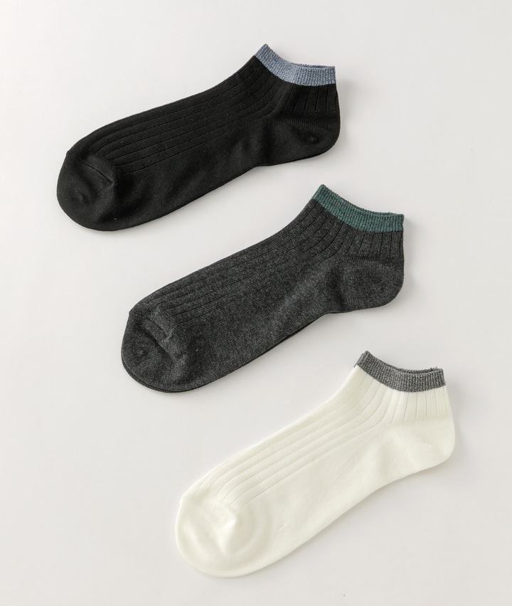 （３足組）甲リブスニーカーソックス