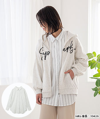 ブロードストライプシャツ