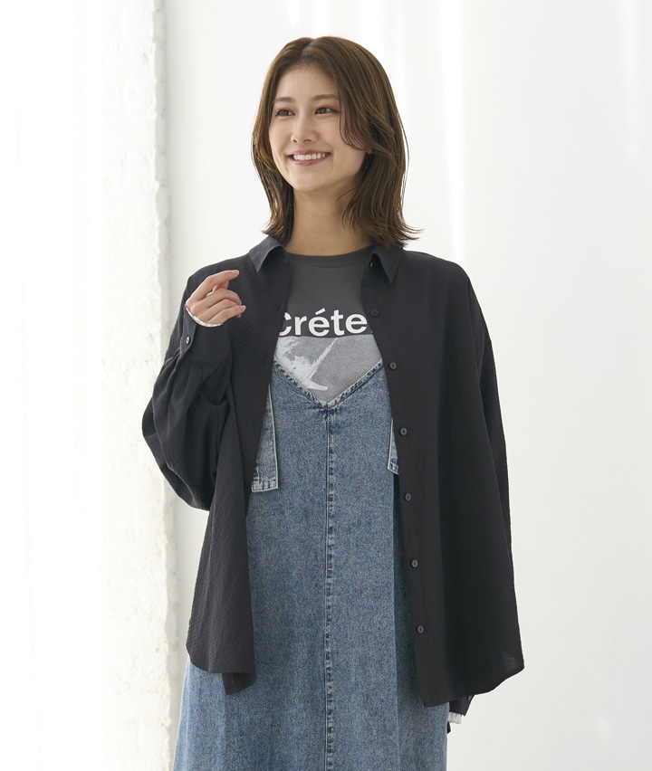 婦人ワッシャー加工シャツ