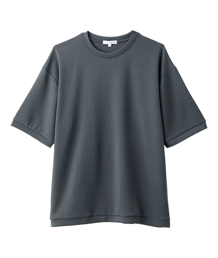 【シルキーエアーライト】（接触冷感・速乾・ＵＶカット・ソフトタッチ）五分袖クルーネックＴトレーナー