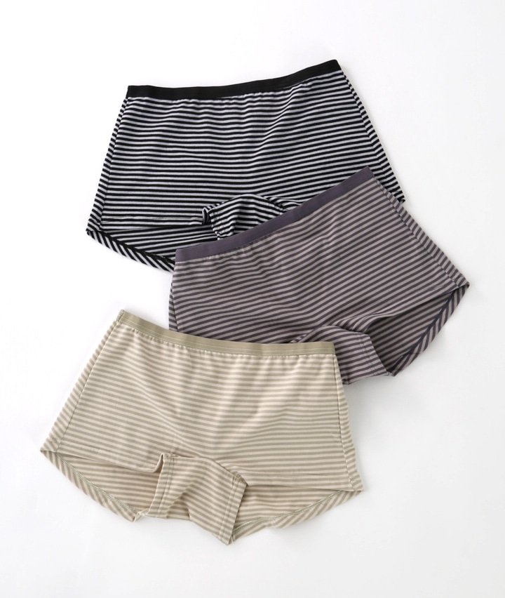 （３枚組）ボクサーボーダーショーツ