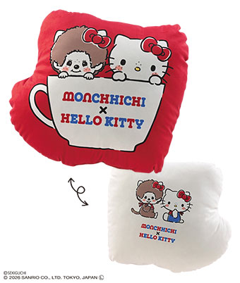 【モンチッチ×サンリオキャラクターズ】ダイカットクッション　キティ