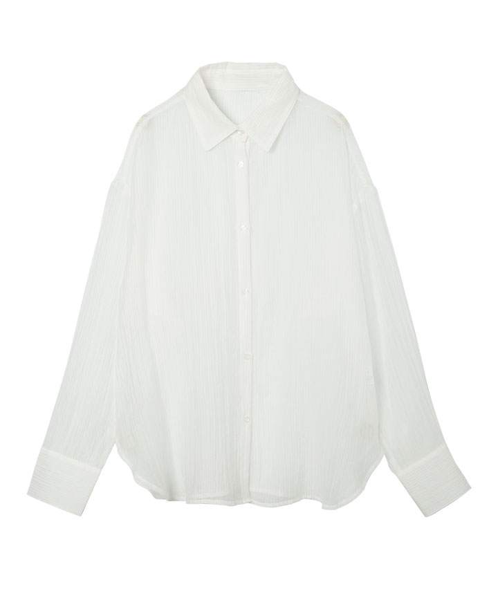 婦人変わり織シアーシャツ