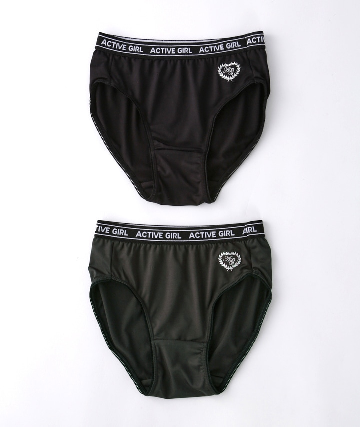 （ハート柄）（ストレッチ）（２枚組）女児ショーツ