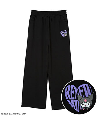【サンリオキャラクターズ】（クロミ）プリントロゴスウェットパンツ