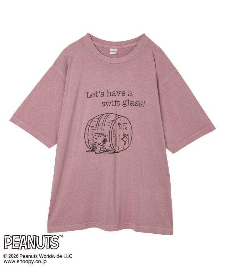 【ＰＥＡＮＵＴＳ】（スヌーピー）ピグメント半袖Ｔシャツ