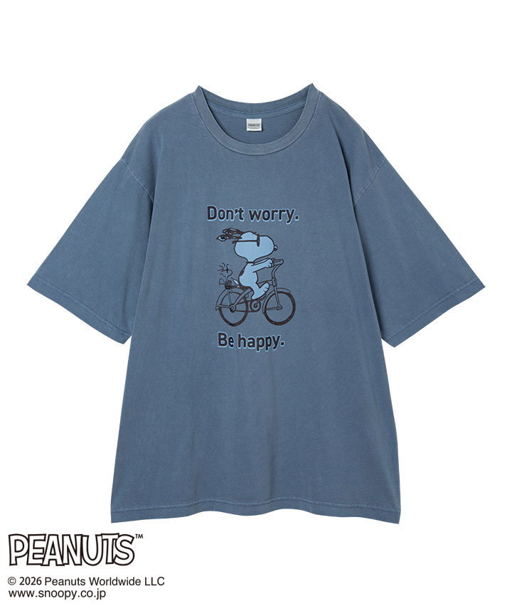 【ＰＥＡＮＵＴＳ】（スヌーピー）ピグメント半袖Ｔシャツ
