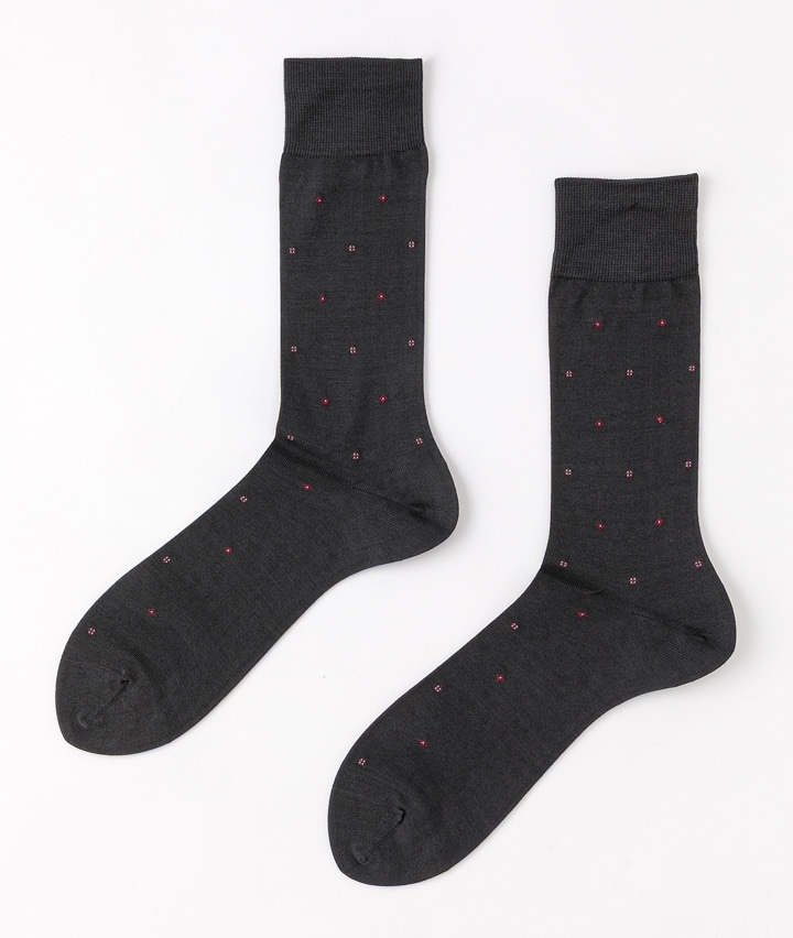 【福助】（１足物）ドット柄ビジネスソックス