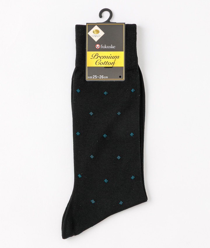 【福助】（１足物）ドット柄ビジネスソックス