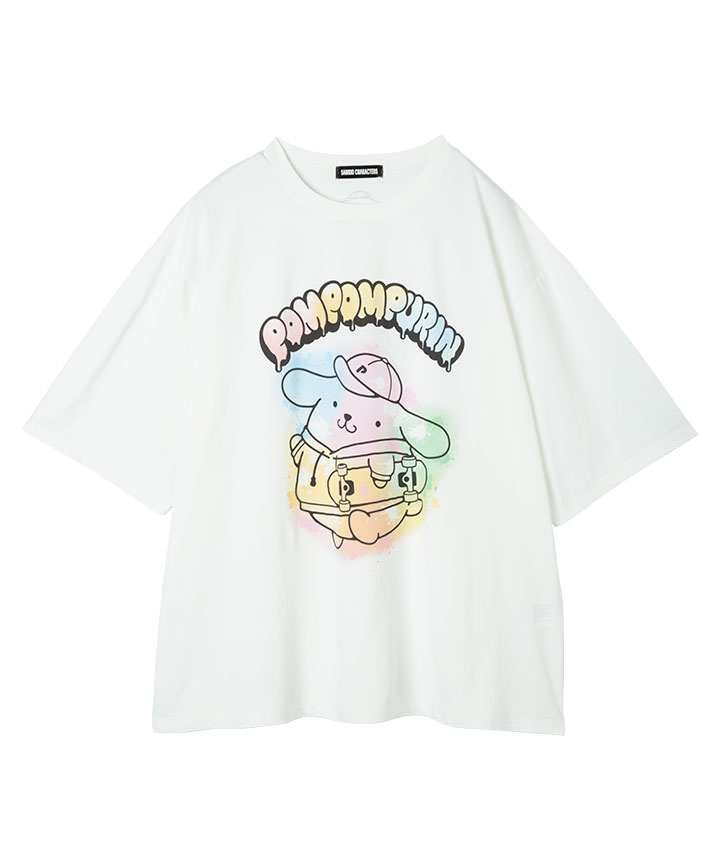 【サンリオキャラクターズ】（ポムポムプリン）（ＵＶカット・軽量ストレッチ）プリントＴシャツ