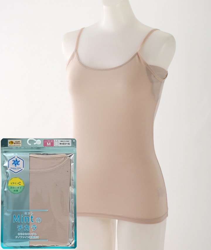 （Ｍｉｎｔのチカラ）（冷感）（ビタミンＣ配合）（汗取りパッド付き）キャミソール