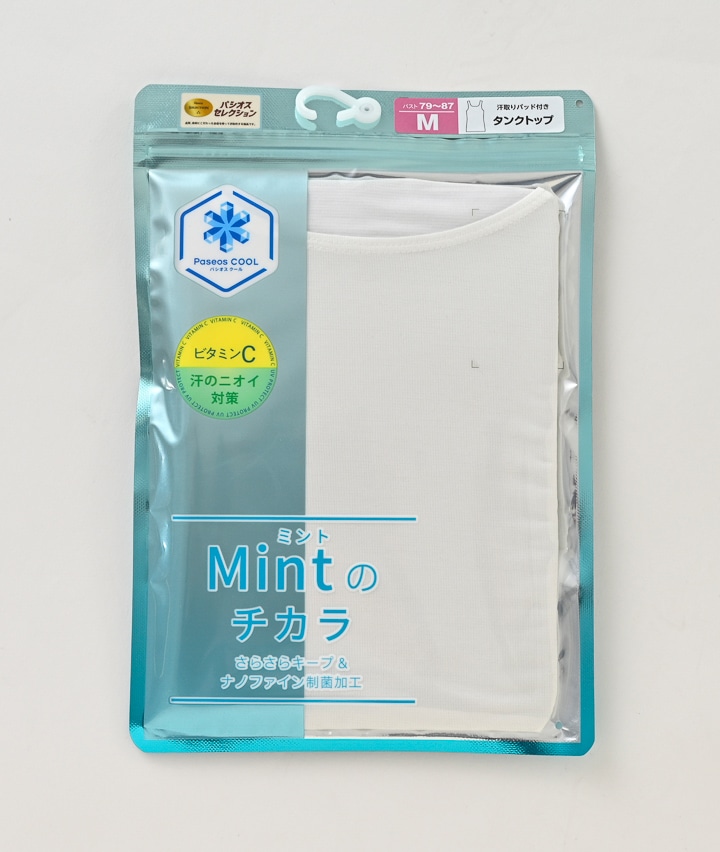 （Ｍｉｎｔのチカラ）（冷感）（ビタミンＣ配合）（汗取りパッド付き）タンクトップ