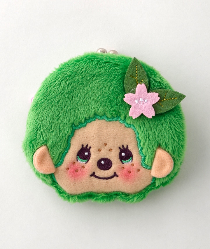【モンチッチ】和キャラがま口ポーチ（抹茶）