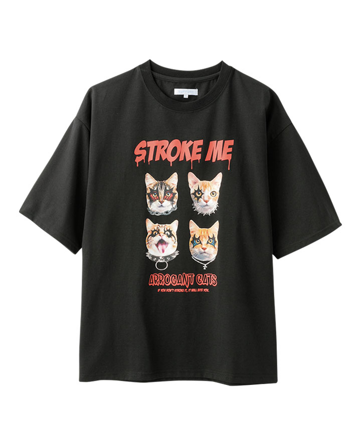 猫プリントＴシャツ