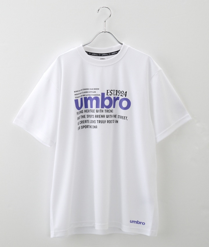 【ｕｍｂｒｏ】（吸汗速乾・ＵＶ対策）ロゴプリントメッシュＴシャツ