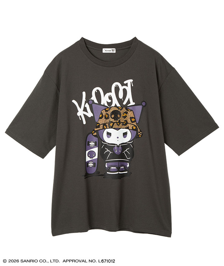 【サンリオキャラクターズ】（クロミ）ラインストーン使いＴシャツ