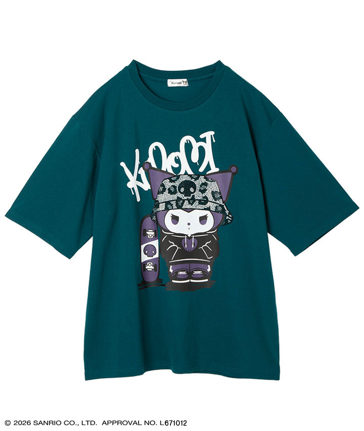 【サンリオキャラクターズ】（クロミ）ラインストーン使いＴシャツ