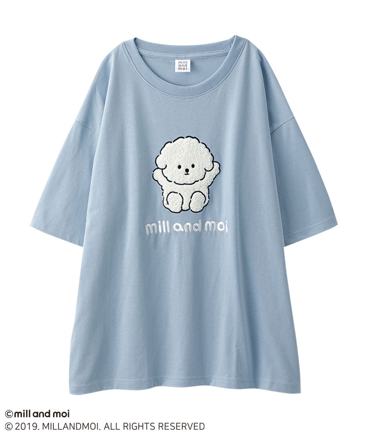 【ｍｉｌｌ ａｎｄ ｍｏｉ】刺繍Ｔシャツ
