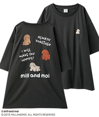 【ｍｉｌｌ ａｎｄ ｍｏｉ】刺繍Ｔシャツ