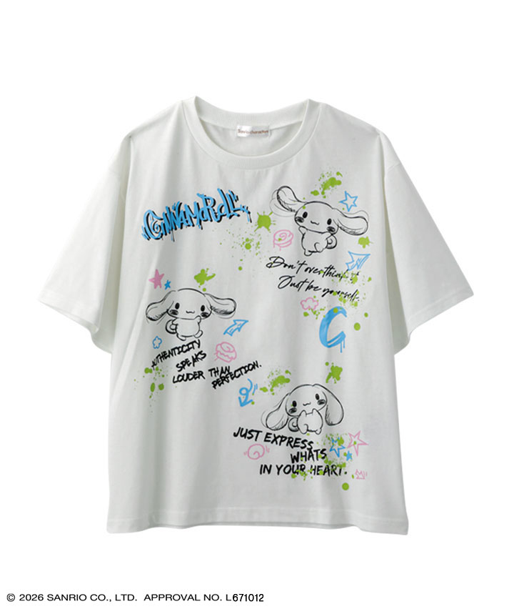 【サンリオキャラクターズ】らくがきアートＴシャツ